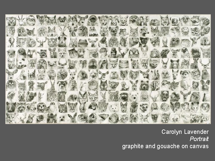 Carolyn Lavender Portrait graphite and gouache on canvas 