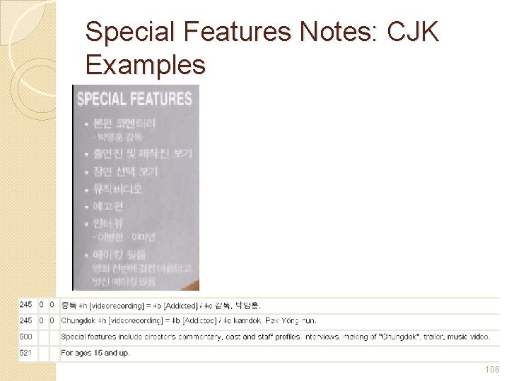 Special Features Notes: CJK Examples 106 