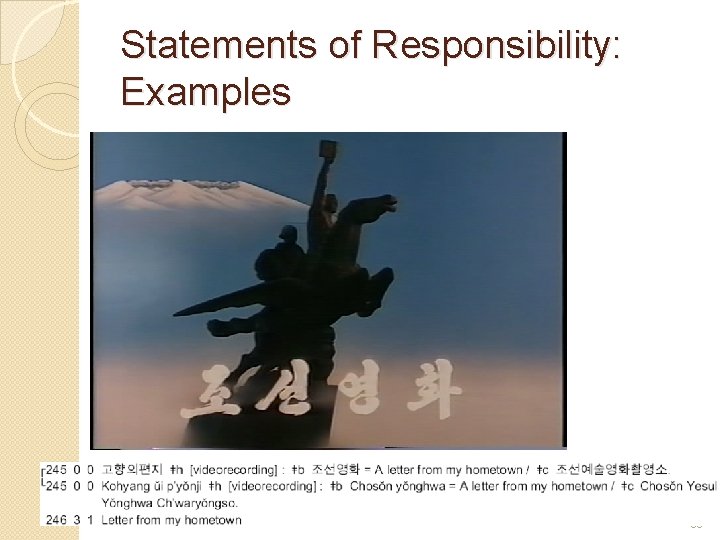 Statements of Responsibility: Examples 53 