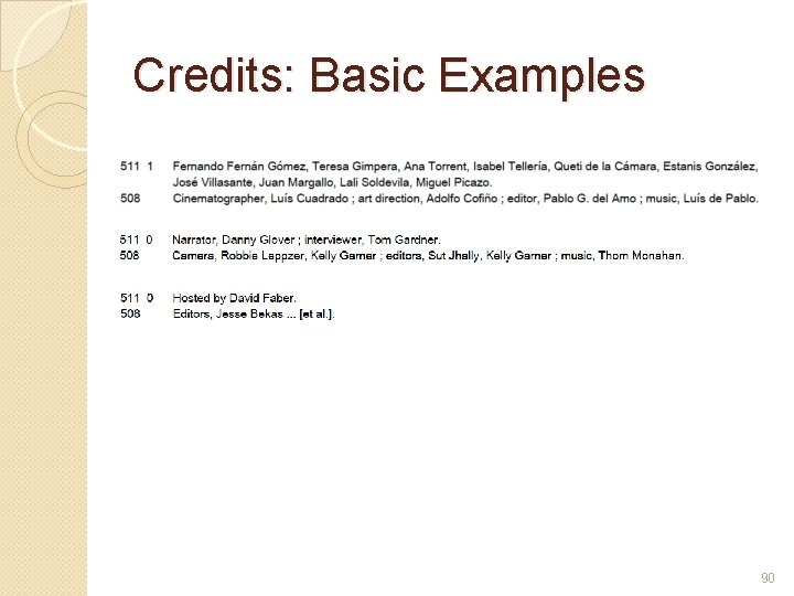 Credits: Basic Examples 90 