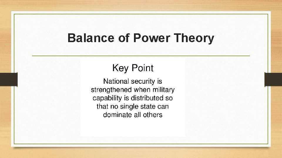 Balance of Power Theory 