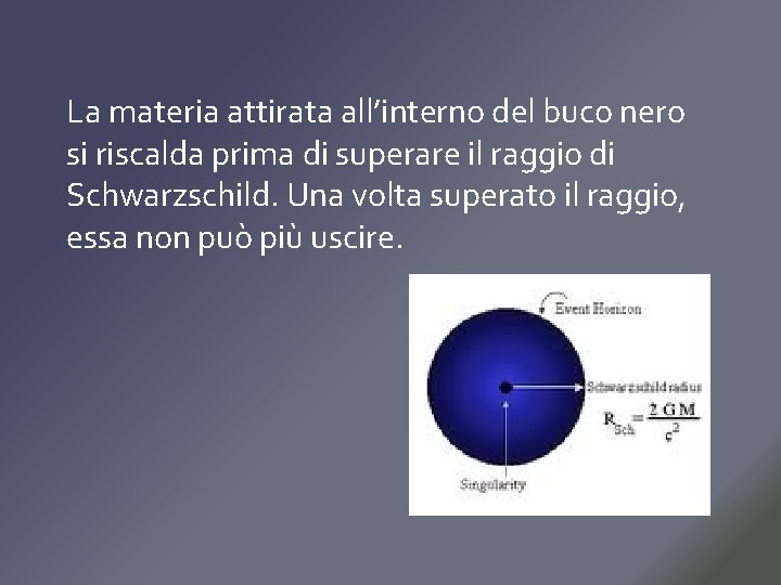 La materia attirata all’interno del buco nero si riscalda prima di superare il raggio La materia attirata all’interno del buco nero si riscalda prima di superare il raggio