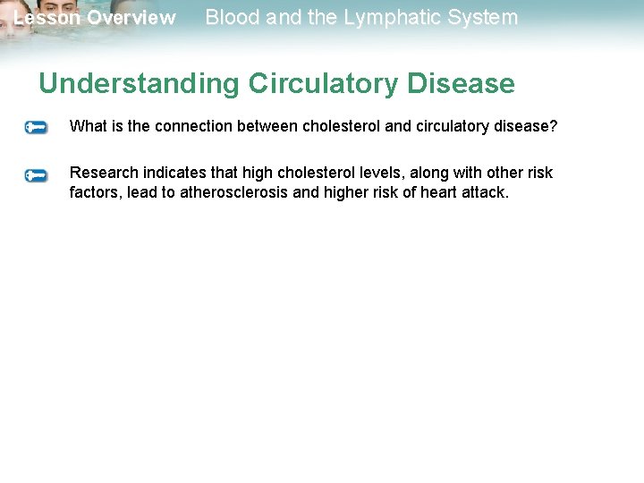 Lesson Overview Blood and the Lymphatic System Understanding Circulatory Disease What is the connection