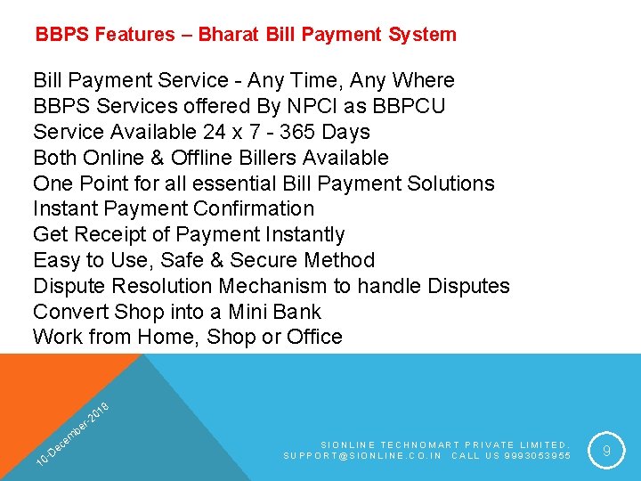 BBPS Features – Bharat Bill Payment System Bill Payment Service - Any Time, Any