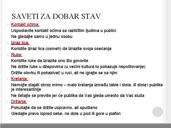 SAVETI ZA DOBAR STAV - Kontakt očima: Uspostavite kontakt očima sa različitim ljudima u