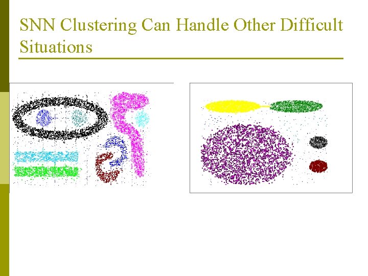 SNN Clustering Can Handle Other Difficult Situations 