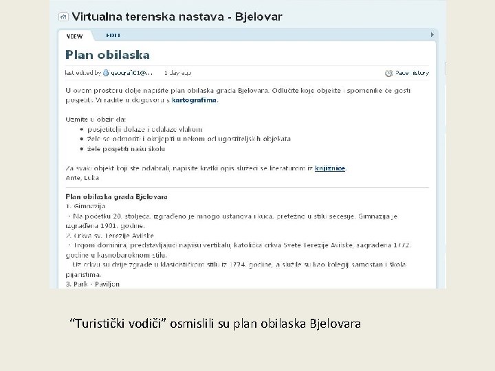 “Turistički vodiči” osmislili su plan obilaska Bjelovara “Turistički vodiči” osmislili su plan obilaska Bjelovara