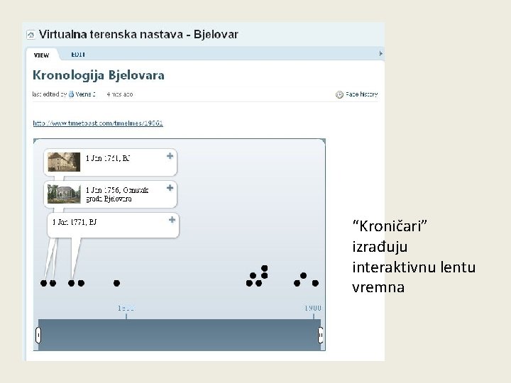 “Kroničari” izrađuju interaktivnu lentu vremna “Kroničari” izrađuju interaktivnu lentu vremna