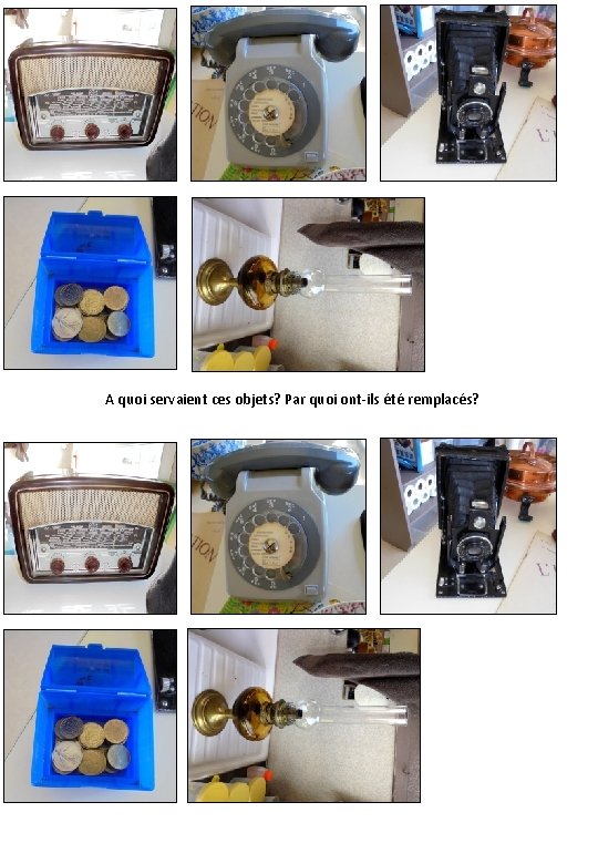 A quoi servaient ces objets? Par quoi ont-ils été remplacés? 