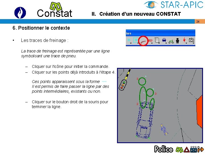 Constat II. Création d’un nouveau CONSTAT 24 6. Positionner le contexte • Les traces