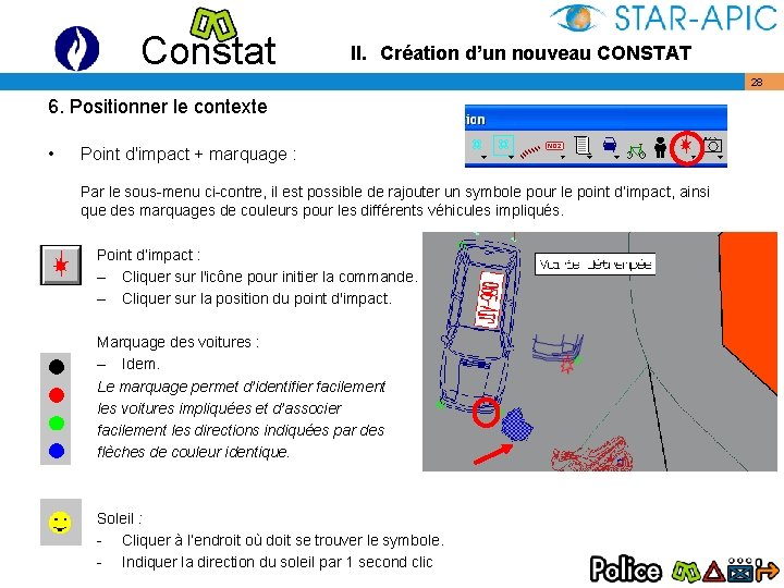 Constat II. Création d’un nouveau CONSTAT 6. Positionner le contexte • Point d'impact +