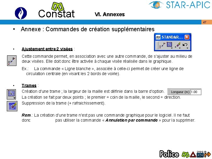 Constat VI. Annexes • Annexe : Commandes de création supplémentaires • Ajustement entre 2