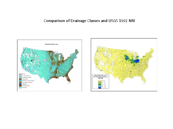 Comparison of Drainage Classes and USGS 1992 NRI 