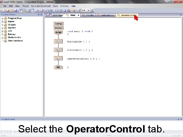 Select the Operator. Control tab. J. M. Gabrielse Select the Operator. Control tab. J. M. Gabrielse