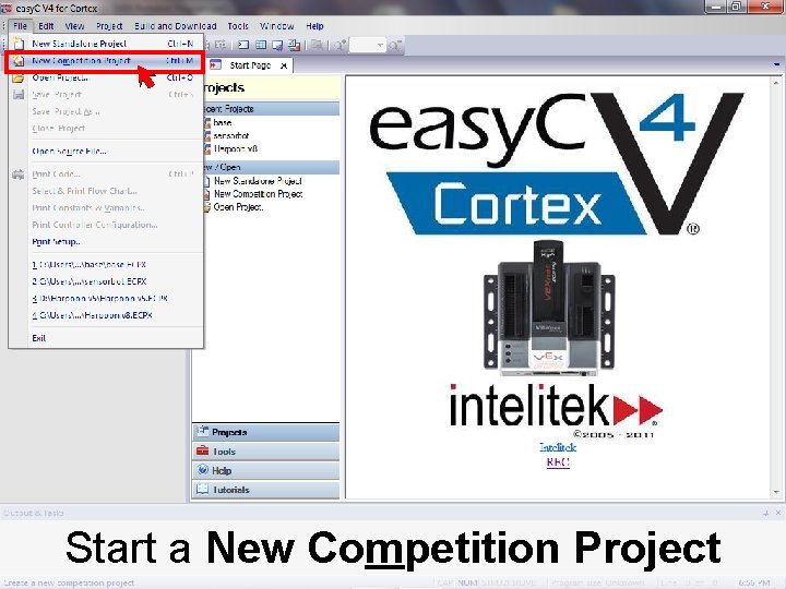 Start a New Competition Project J. M. Gabrielse Start a New Competition Project J. M. Gabrielse