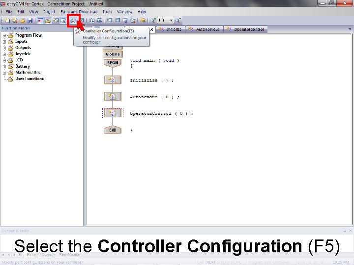 Select the Controller Configuration (F 5) J. M. Gabrielse 