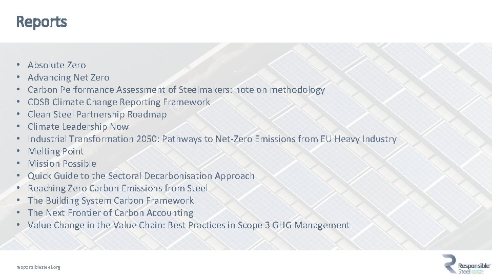 Reports • • • • Absolute Zero Advancing Net Zero Carbon Performance Assessment of