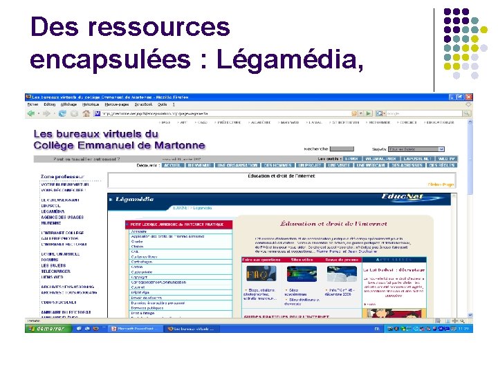 Des ressources encapsulées : Légamédia, 