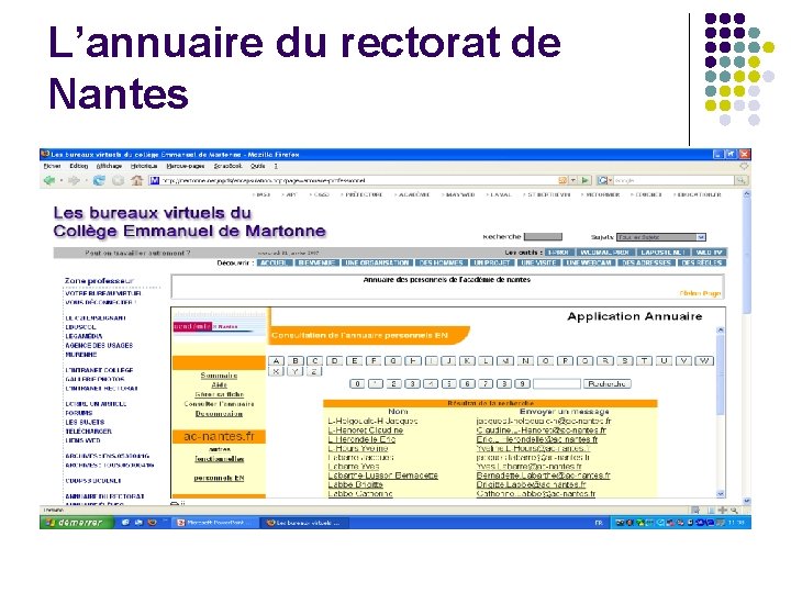 L’annuaire du rectorat de Nantes 