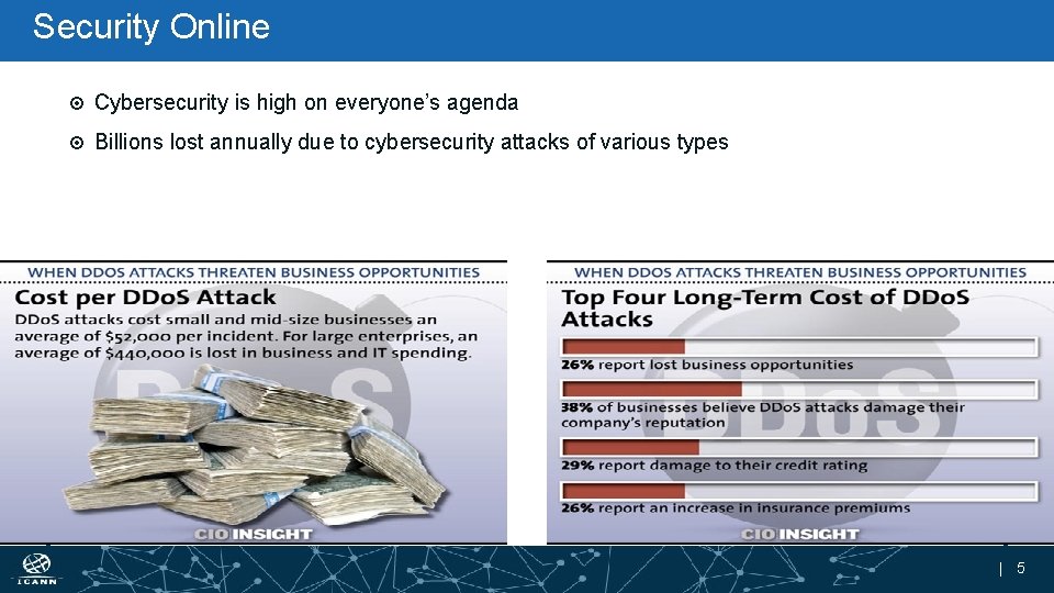 Security Online Cybersecurity is high on everyone’s agenda Billions lost annually due to cybersecurity