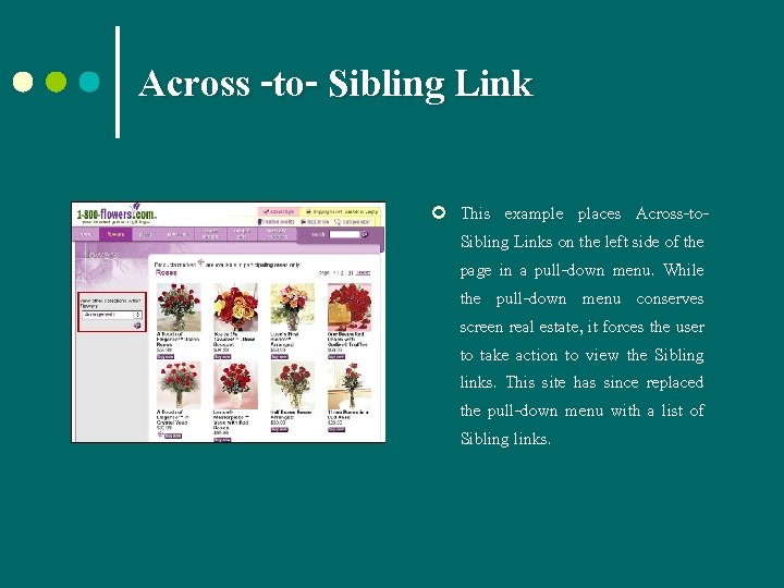 Across -to- Sibling Link ¢ This example places Across-to. Sibling Links on the left