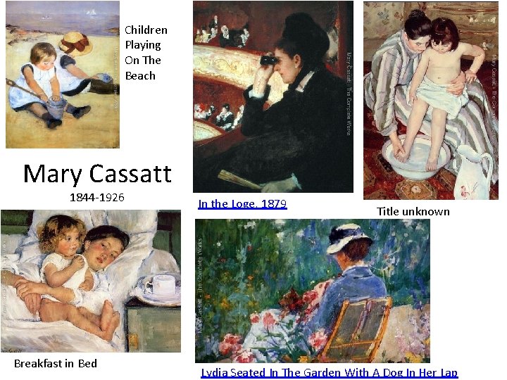 Children Playing On The Beach Mary Cassatt 1844 -1926 Breakfast in Bed In the