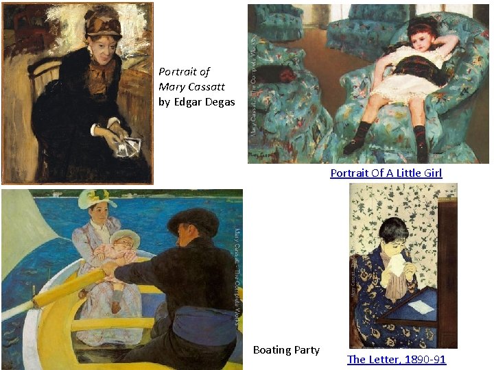 Portrait of Mary Cassatt by Edgar Degas Portrait Of A Little Girl Boating Party