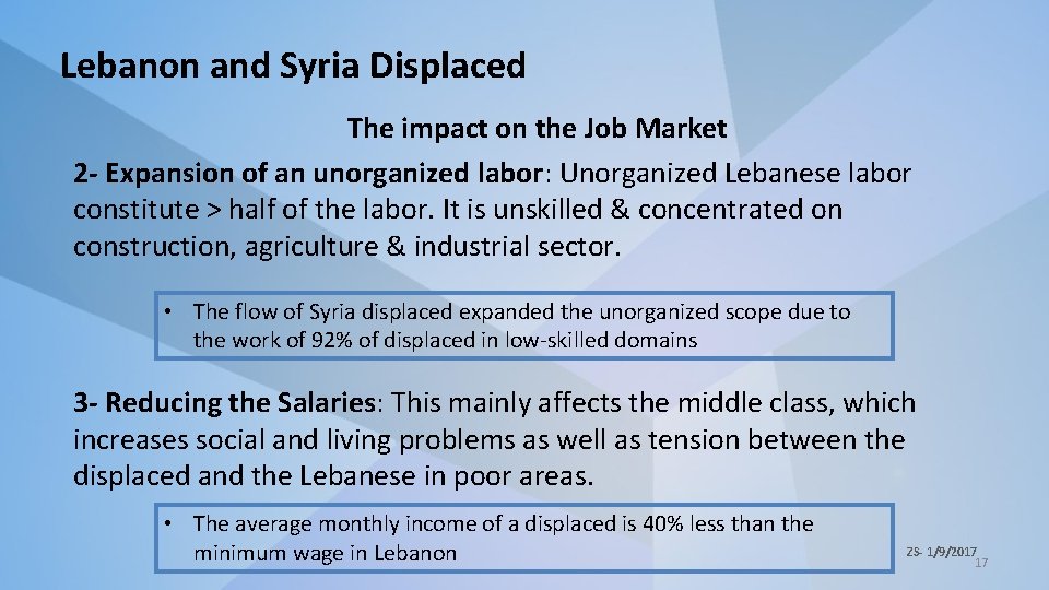 Lebanon and Syria Displaced The impact on the Job Market 2 - Expansion of