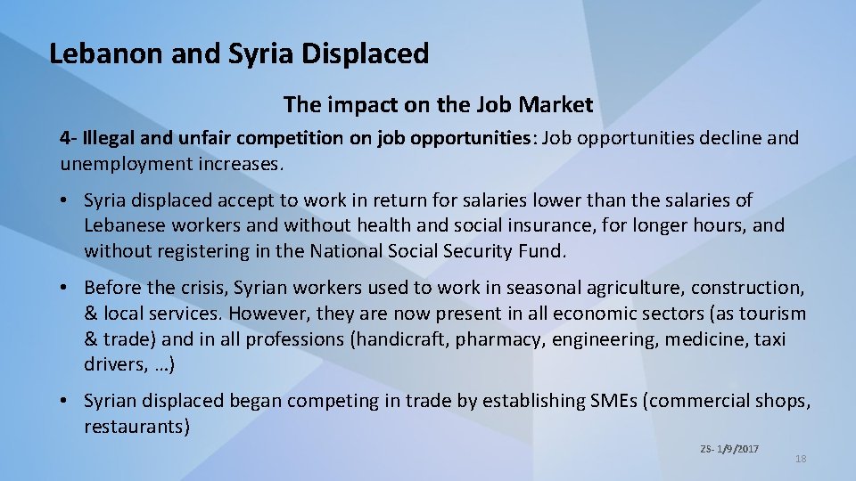 Lebanon and Syria Displaced The impact on the Job Market 4 - Illegal and