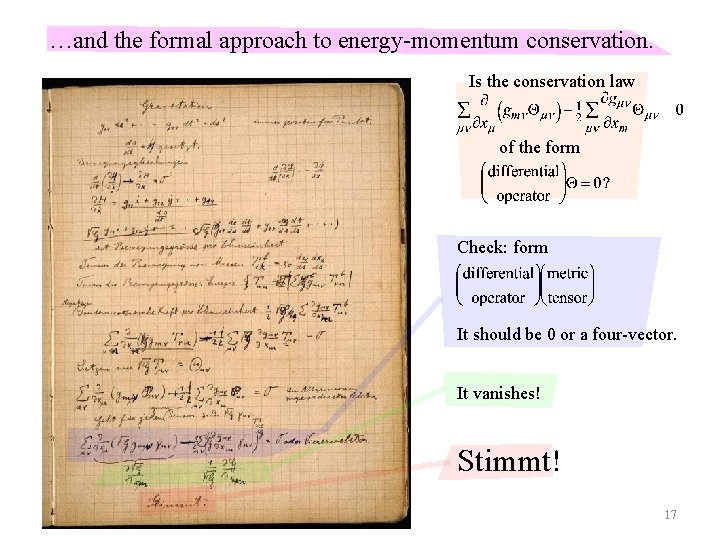 …and the formal approach to energy-momentum conservation. Is the conservation law of the form