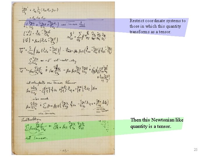 Restrict coordinate systems to those in which this quantity transforms as a tensor. Then