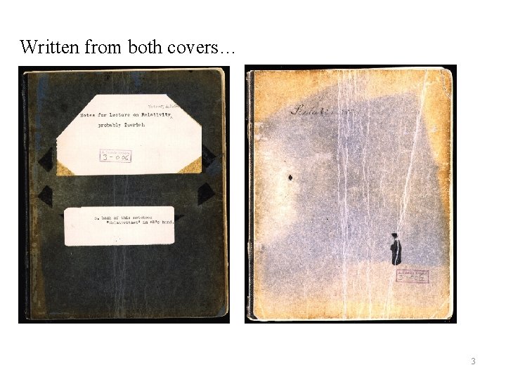 Written from both covers… 3 