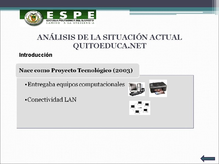 ANÁLISIS DE LA SITUACIÓN ACTUAL QUITOEDUCA. NET Introducción 