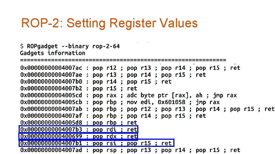 ROP-2: Setting Register Values 