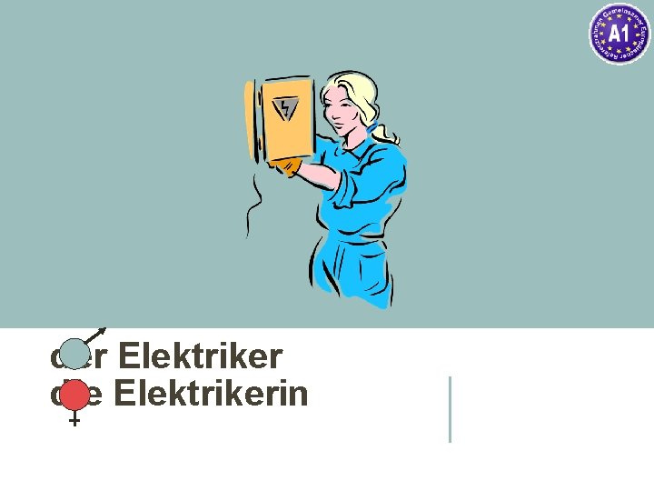 der Elektriker die Elektrikerin 