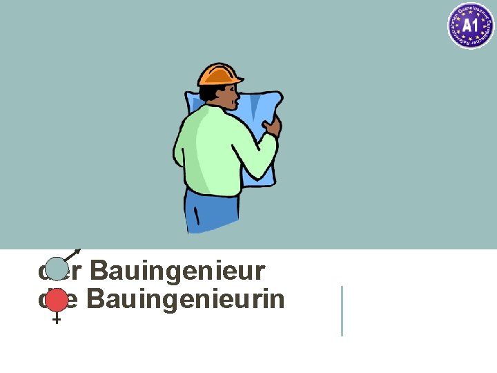der Bauingenieur die Bauingenieurin 