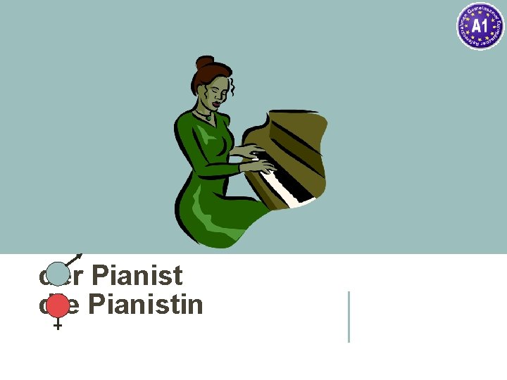 der Pianist die Pianistin 