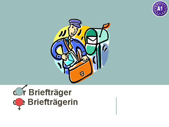 der Briefträger die Briefträgerin 