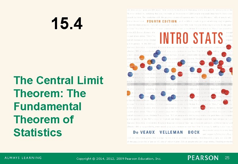 15. 4 The Central Limit Theorem: The Fundamental Theorem of Statistics Copyright © 2014,