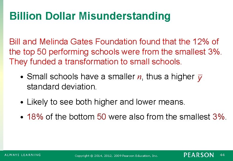 Billion Dollar Misunderstanding Bill and Melinda Gates Foundation found that the 12% of the