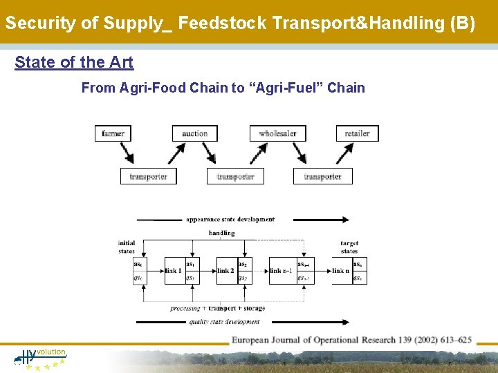 Security of Supply_ Feedstock Transport&Handling (B) State of the Art From Agri-Food Chain to