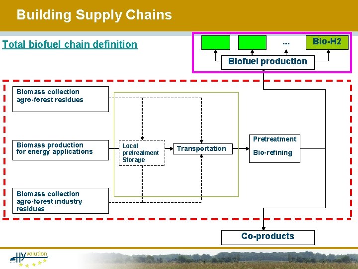 Building Supply Chains. . . Total biofuel chain definition Biofuel production Biomass collection agro-forest