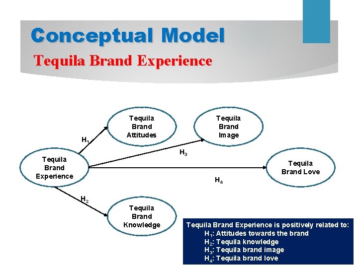 Conceptual Model Tequila Brand Experience H 1 Tequila Brand Attitudes Tequila Brand Image H