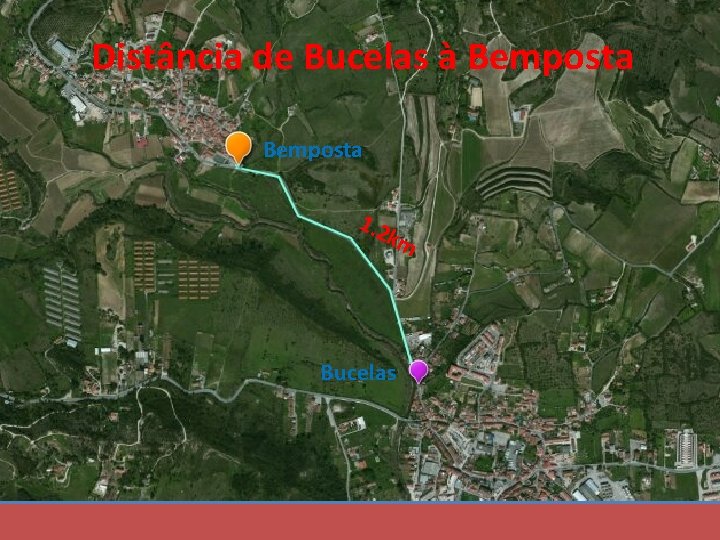 Distância de Bucelas à Bemposta 1. 2 km Bucelas 