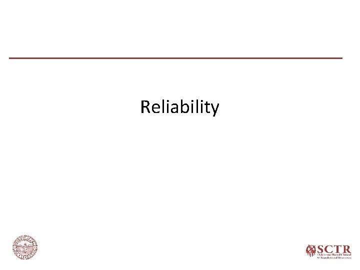 Reliability 