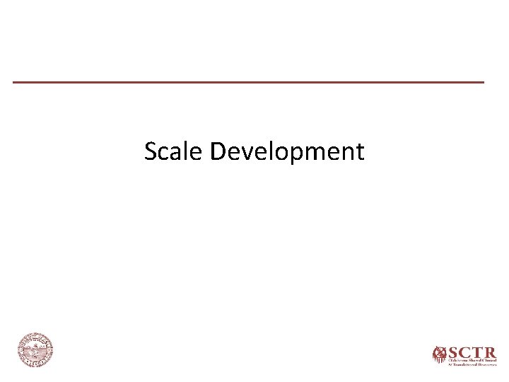 Scale Development 