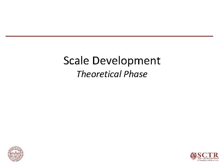 Scale Development Theoretical Phase 
