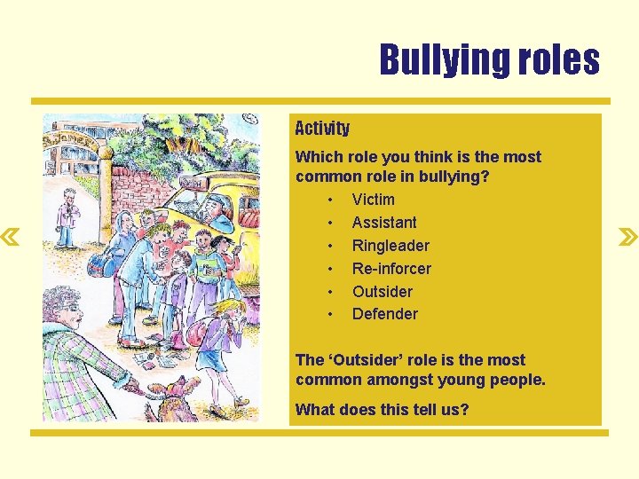 Bullying roles Activity Which role you think is the most common role in bullying?