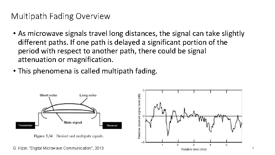 Multipath Fading Overview • As microwave signals travel long distances, the signal can take