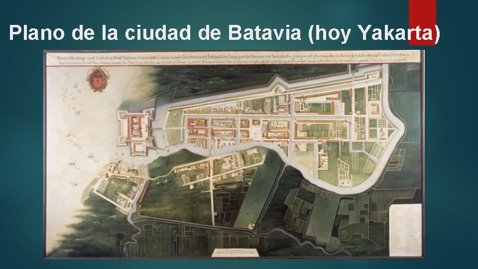 Plano de la ciudad de Batavia (hoy Yakarta) 